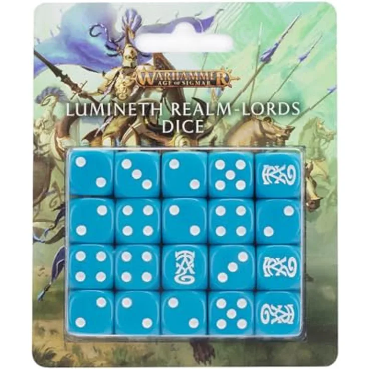 Warhammer Age of Sigmar Lumineth Realm-Lords Dice Set, Spiel Zubehör - 99220210002