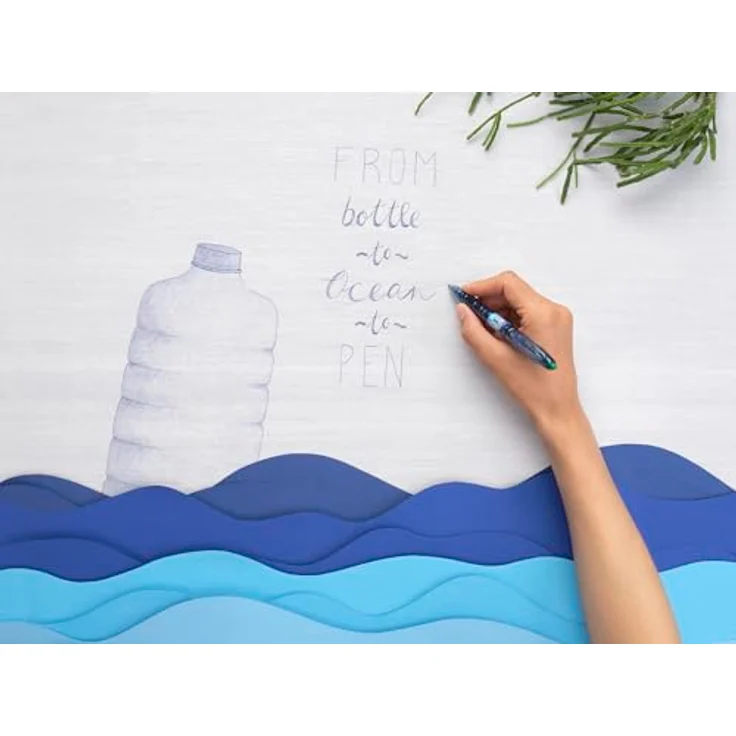 Pilot Begreen B2P Gelroller, nachfüllbar, 10 Gelstifte und 10 Refills (Blau, 100% plastikfrei) – Bild 7