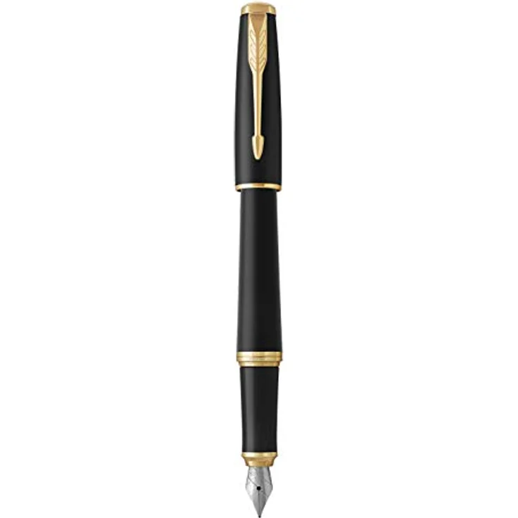 Parker Urban Duo-Geschenkset mit Kugelschreiber und Füllfederhalter, Muted Black mit Goldzierteilen, Nachfüllmine und -patrone mit blauer Tinte, Geschenkbox – Bild 4