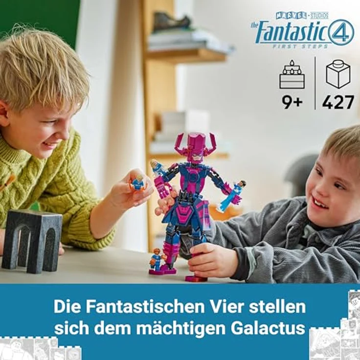 LEGO Marvel 76316 - Fantastic Four vs. Galactus, 427-teiliges Baufiguren-Set ab 9 Jahren mit 28 cm großer Galactus-Figur – Bild 3