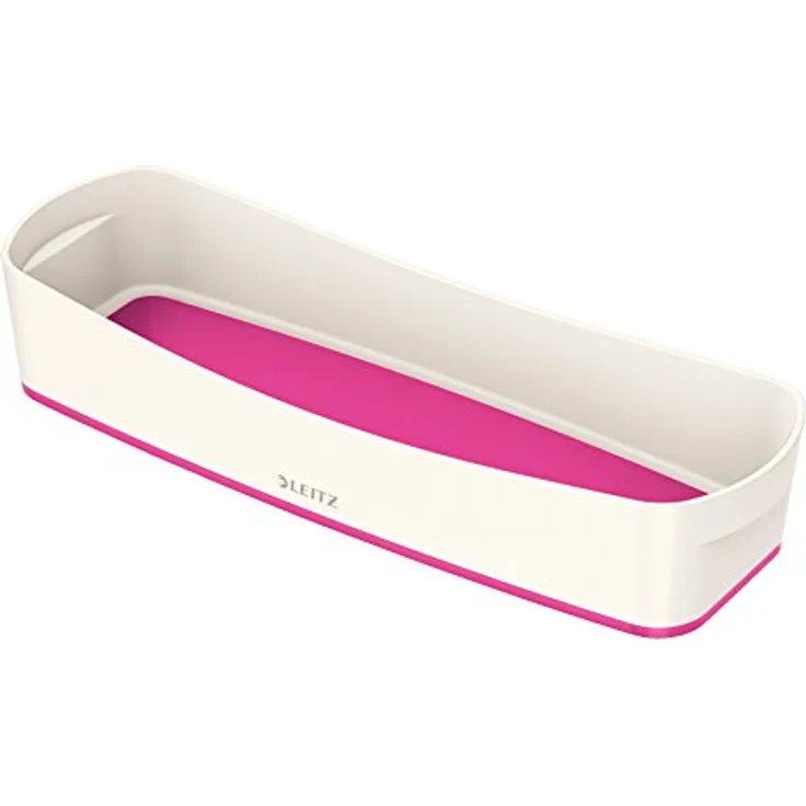 Leitz MyBox Aufbewahrungsschale, Länglich, Blickdicht, Weiß/Pink Metallic, Kunststoff, 30,7 x 10,5 x 5,5 cm