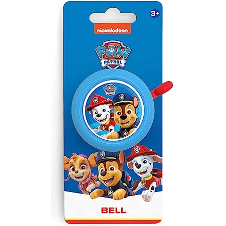 Seven Polska PAW Patrol Fietsbel, Fahrradklingel in Blau mit Marshall und Chase, Ø 55mm für Standardlenker – Bild 3