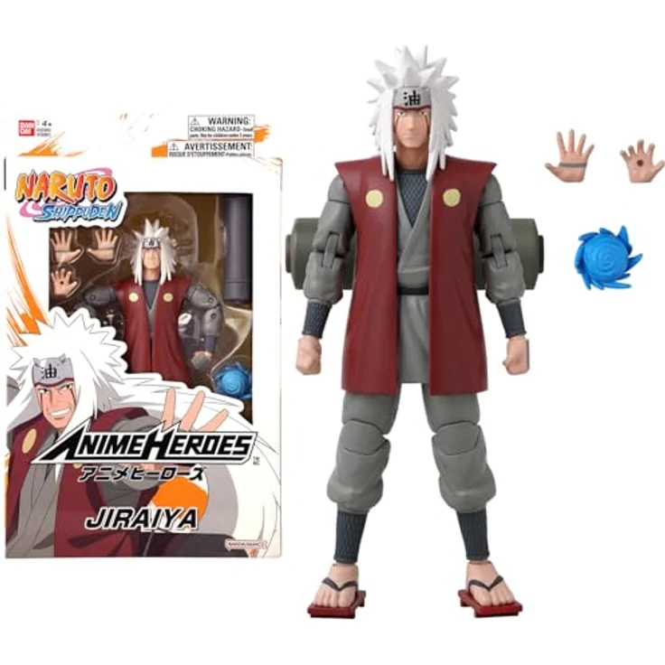 Bandai Anime Heroes Naruto Shippuden, Gelenkige Jiraya-Figur 17 cm mit 16 Artikulationspunkten, Spielzeug für Kinder ab 4 Jahren, Offizielle Lizenz – Bild 2