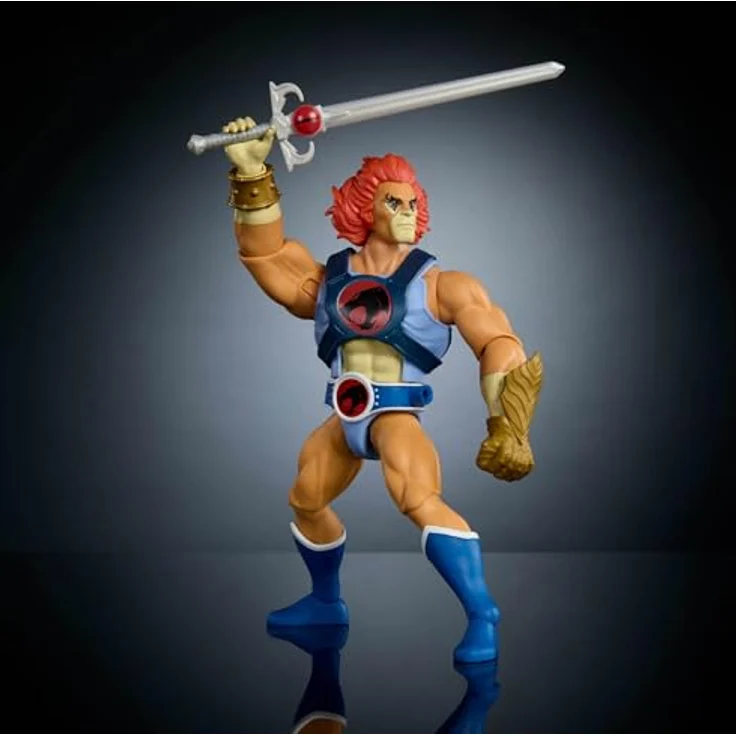 Masters of the Universe Origins & Thundercats Leo Actionfigur, ca. 14 cm, beweglich, abnehmbare Rüstung, Zubehör mit Schwert und Mini-Comic, JFW93 – Bild 3