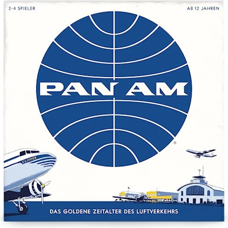 Funko PAN AM Lustiges Strategie-Brettspiel - Enthält 52 Flugzeugminiaturen aus 4 verschiedenen Epochen der Luftfahrt - Deutsche Sprache, für 2-4 Spieler (ab 12 Jahren) – Bild 1