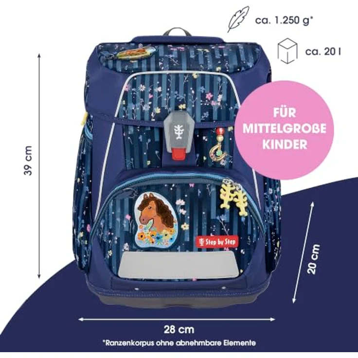 Step by Step Schulranzen SPACE Schulranzen-Set, mehrfarbig mit ausreichend Stauraum für Schulmaterialien – Bild 2