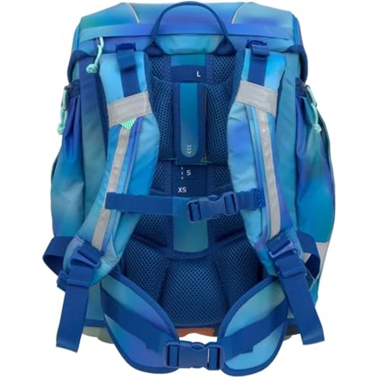 LÄSSIG Schulranzen Set Boxy Unique Gradient Green/Blue, ergonomisch mit viel Stauraum und Sicherheitsfunktionen, blau – Bild 4
