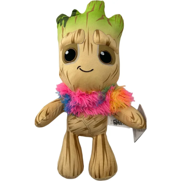 MARVEL Groot I Am Groot Plüschtier, 35 cm mit Schal, superweiches Kuscheltier für Kinder und Marvel-Fans