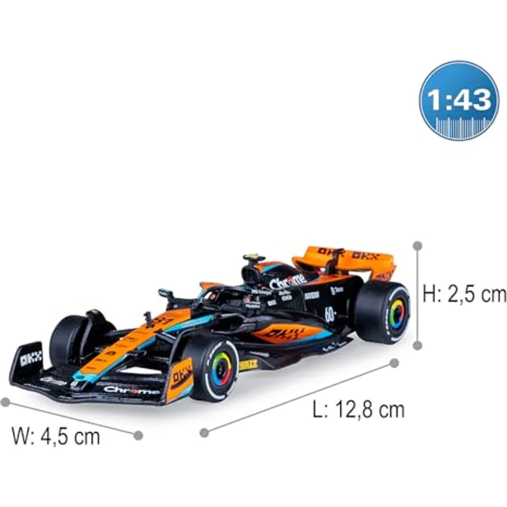 JAMARA McLaren MCL60 2023 Diecast 1:43, Modellauto mit Rückzugsmotor, detailgetreu, Geschenkidee für Kinder – Bild 3
