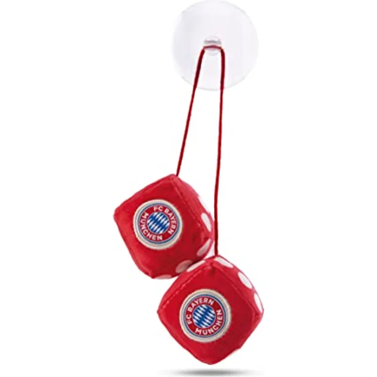 NICI 49081 Plüschwürfel FC Bayern Bear Berni 4x4cm rot aus nachhaltiger Herstellung – Bild 2