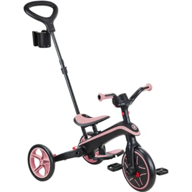 Globber Explorer Trike Foldable 4in1 Rosa - Kinderfahrzeug mit höhenverstellbarem TPR-Sitz, UV-Sonnenschutzdach und Sicherheitsgurt – Bild 4