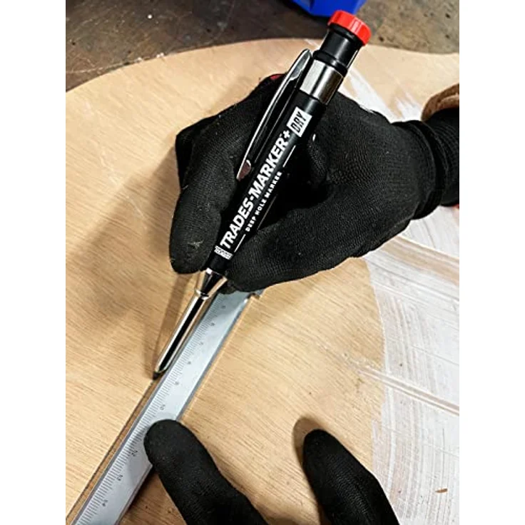 Markal Trades-Marker, Trockener Metallstift mit Kern, inkl. 1 Bleistift und 6 Graphitkernen – Bild 11