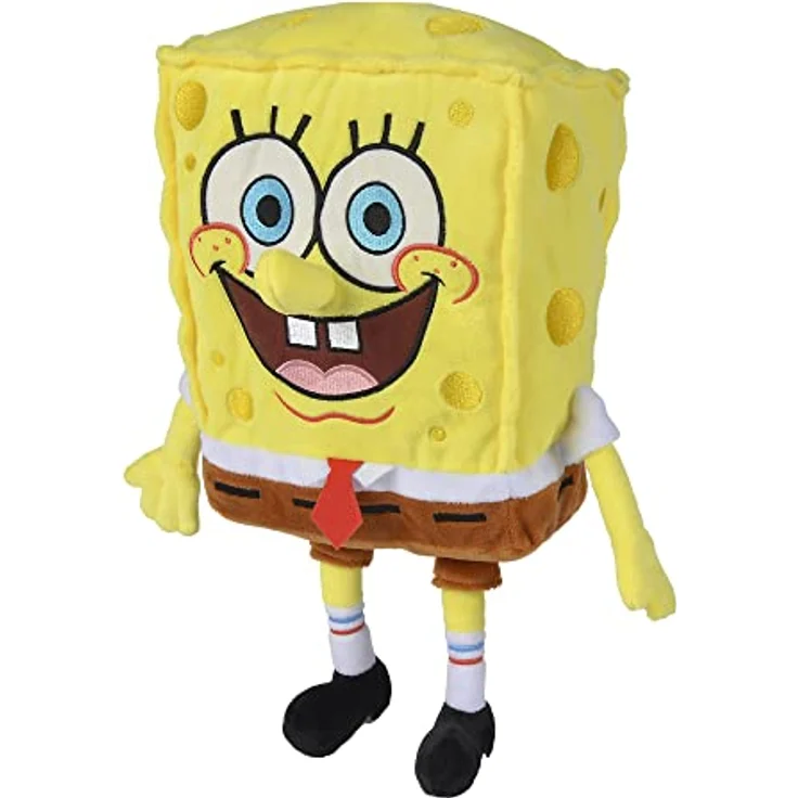 Simba 109491000 - Spongebob Schwammkopf Plüsch 35cm, Plüschfigur mit recyceltem Füllmaterial, ab den ersten Lebensmonaten – Bild 1
