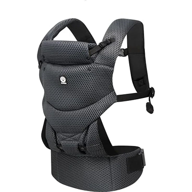 Dooky Babytrage Urban Comfort, ergonomische Trage für 3,5 bis 15 kg, faltbar, Grey Sapphire – Bild 1