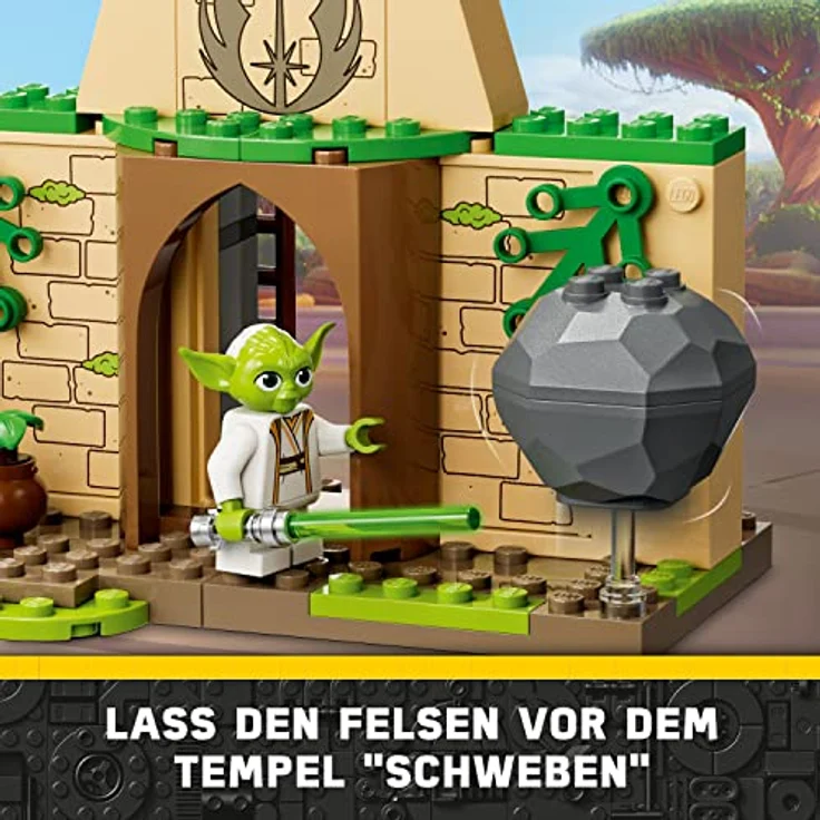 LEGO 75358 Star Wars Tenoo Jedi Temple, Set für Anfänger mit Minifiguren LYS Solay, Kai Brightstar, Meister Yoda, inklusive Speeder Bike und Lichtschwertern für Kinder, Jungen und Mädchen ab 4 Jahren – Bild 4