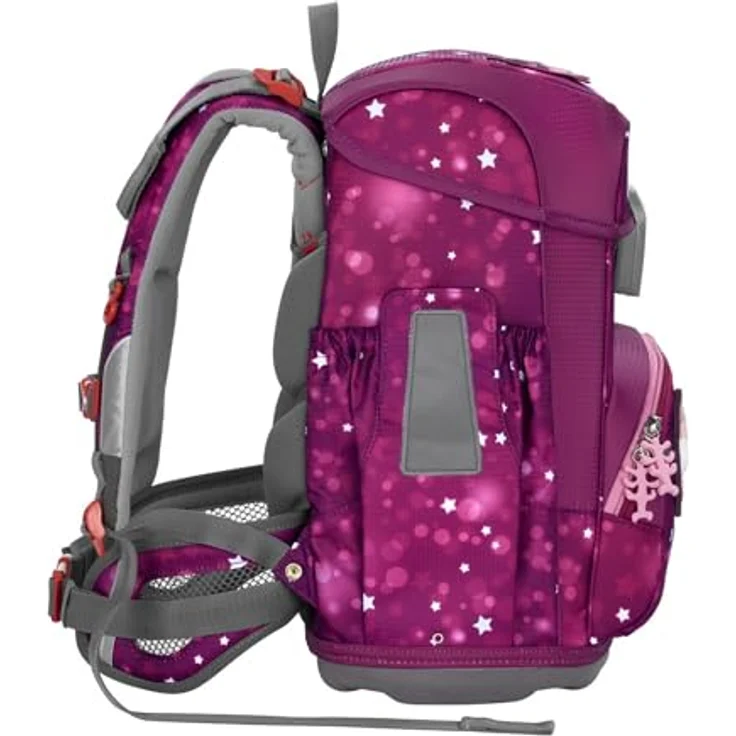 Step by Step Schulranzen-Set Cloud „Sweet Unicorn Nuala“, 5-teilig, ergonomischer Tornister in Beere-rosa mit Einhorn-Design, höhenverstellbar, inkl. Reflektoren und Hüftgurt für Mädchen, 19L – Bild 5