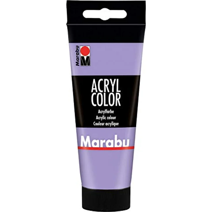 Marabu Acryl Color 100 ml, lavendel, cremige Wasserbasisfarbe, schnell trocknend, lichtecht und wasserfest für Leinwand, Papier und Holz – Bild 1