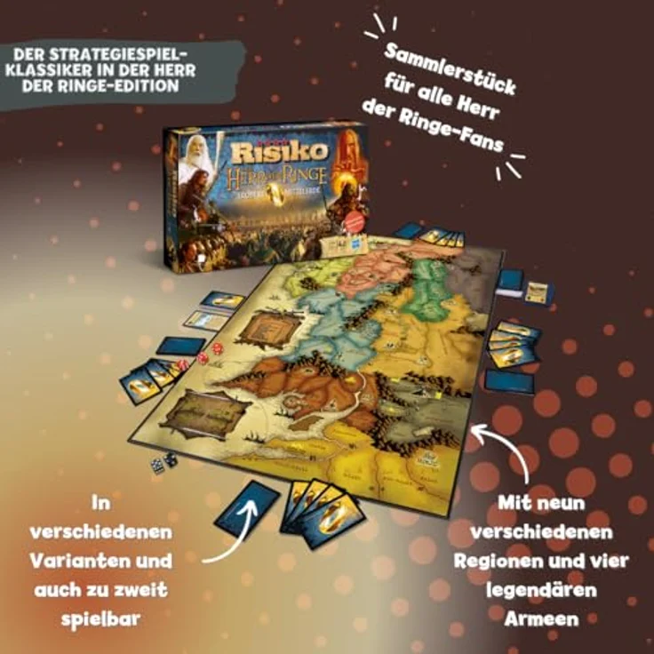 Winning Moves Risiko - Der Herr der Ringe - Gesellschaftsspiele für Erwachsene - Alter 10+ - Deutsch – Bild 2