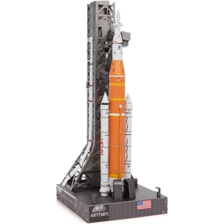Metal Earth PS2019, 3D Metallbausatz NASA Artemis Mondrakete – lasergeschnitten, 3.5 Metallplatinen, ab 14 Jahre – Bild 5