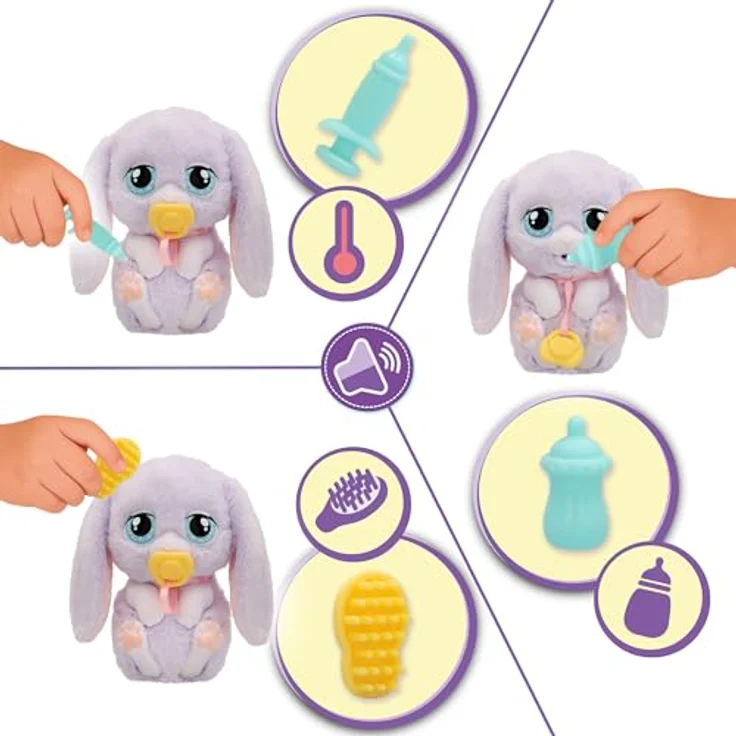 BABY PAWS JUST Born Bunny, Interaktives Häschen mit elektronischer Transportbox, über 20 Sounds und Zubehör, ab 3 Jahren – Bild 4