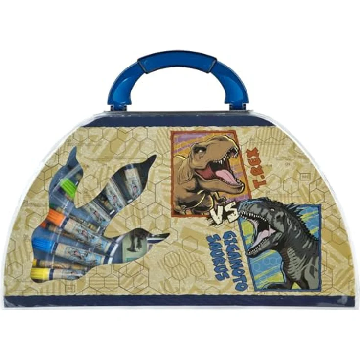 Jurassic World Kreativset Malkoffer 51-teilig, Malen & Gestalten für Kinder ab 3 Jahren, bunt – Bild 1