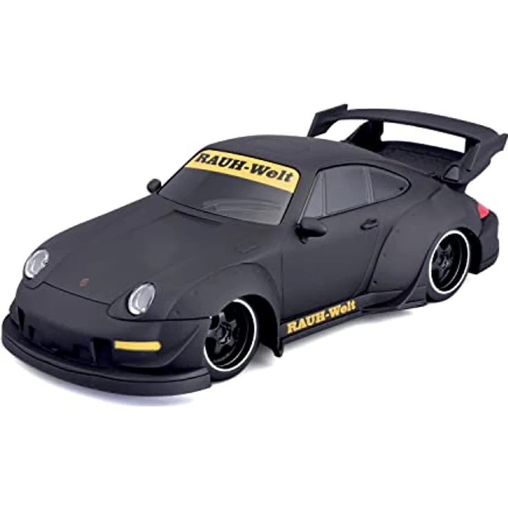 Maisto Tech R/C Porsche 993 RWB: Ferngesteuertes Auto im Maßstab 1:24, 2,4 GHz, mit Pistolengriff-Steuerung, ab 5 Jahren, matt schwarz (581533) – Bild 1