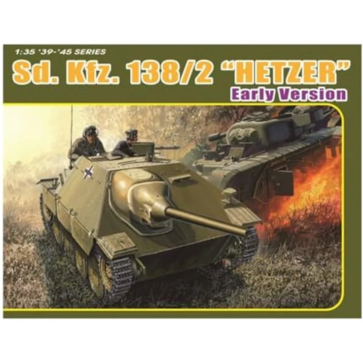 Other 1:35 Sd.Kfz.138/2 "Hetzer" Early Version, Modellfahrzeug mit 3D-gedruckten Teilen und Aluminium-Geschützlauf – Bild 1