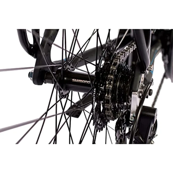 Airtracks Herren Trekking Fahrrad 28 Zoll Trekkingbike TR.2820 Trekkingrad City Bike 24 Gang Shimano ACERA RD-T3000 Kettenschaltung Nabendynamo Schwarz Matt - Herren 60cm Körpergröße 185-195 cm – Bild 5