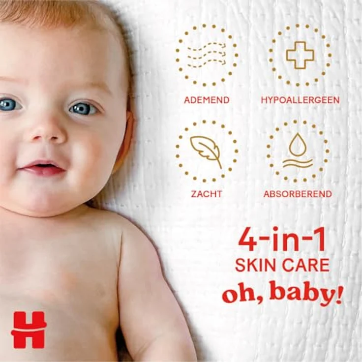 Huggies Extra Care Einwegwindeln Größe 2, 3-6 kg, hypoallergen, mit Feuchtigkeitsanzeige, 24 St. – Bild 3