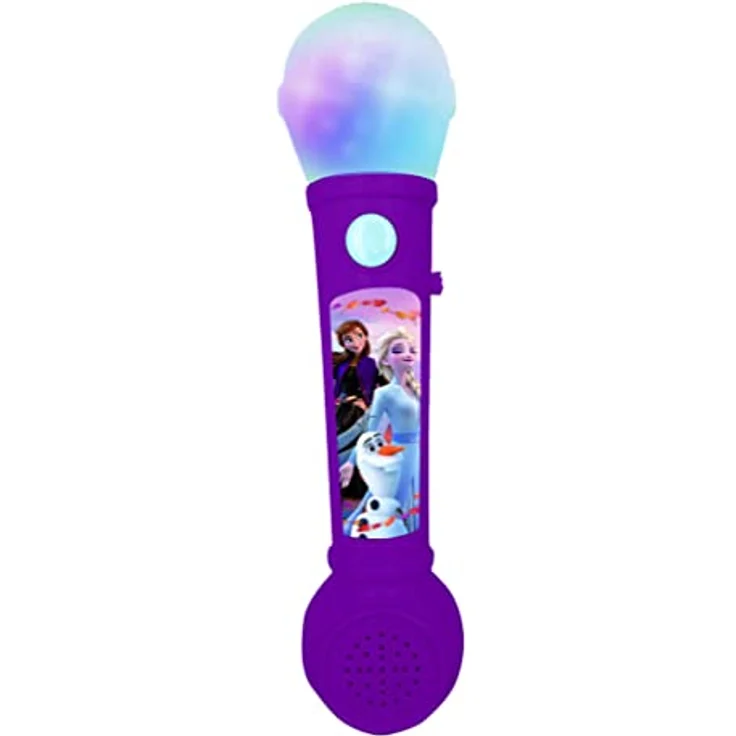 Lexibook MIC80FZ Frozen Leuchtendes Kindermikrofon, Musikspiel, integrierter Lautsprecher, Lichteffekte, inkl. Demo-Melodien, lila/blau – Bild 2