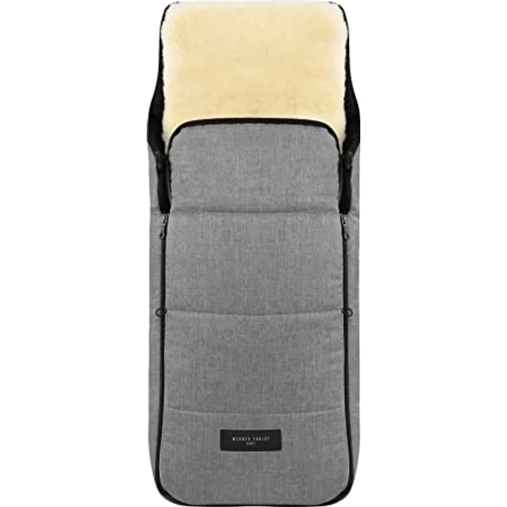 WERNER CHRIST BABY, Kinderwagen-Fußsack CORTINA – Thermo Winterfußsack (Kinder ab 6 - bis 36 Monate), mit herausnehmbarer Lammfelleinlage, medizinisches Fell, in Grigio (grau-meliert) – Bild 1