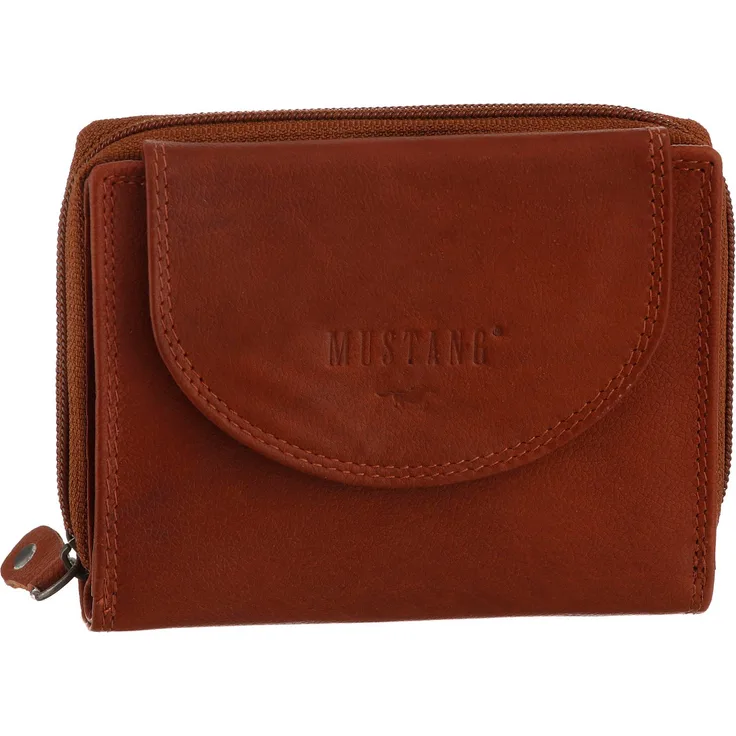 MUSTANG Geldbörse Udine leather wallet top opening, im praktischen Format, braun