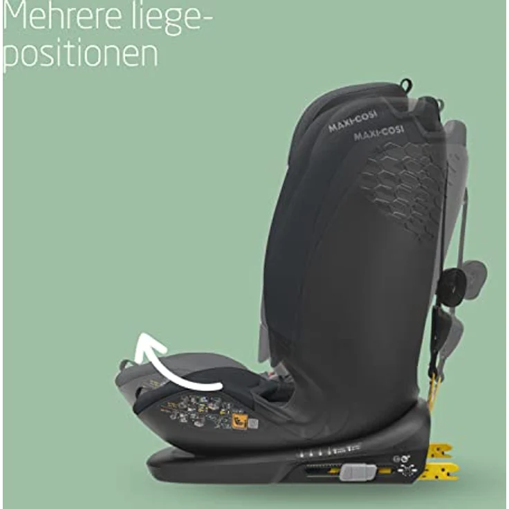 Maxi-Cosi Titan Plus i-Size, mitwachsender ISOFIX-Kindersitz, G-CELL-Seitenaufprallschutz, 4 Liegepositionen, weiche Schaumstoffpolster in Kopfstütze, 76-150 cm, 15 Monat-12 Jahre, Authentic Graphite – Bild 5