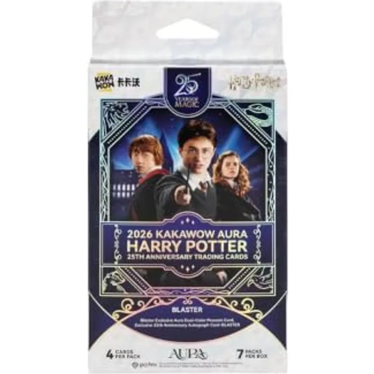 Sakami Merchandise GmbH Kakawow Aura Harry Potter 25th Anniversary Blaster Box, 7 Boosterpacks mit exklusiven Specials und seltenen Autogrammkarten