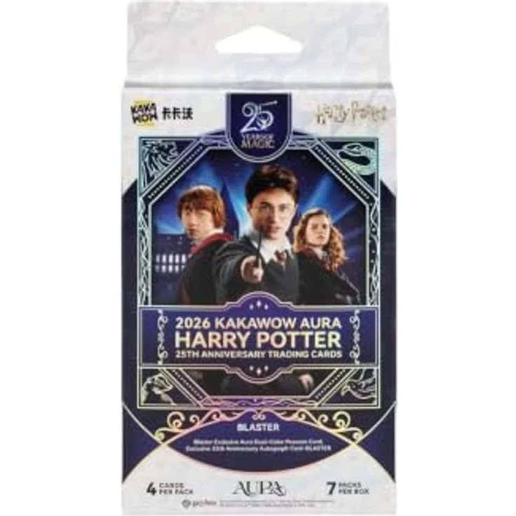 Sakami Merchandise GmbH Kakawow Aura Harry Potter 25th Anniversary Blaster Box, 7 Boosterpacks mit exklusiven Specials und seltenen Autogrammkarten – Bild 1