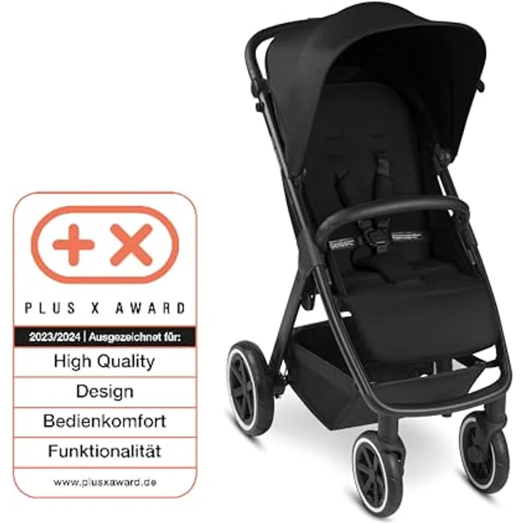 ABC Design Avus Air – Handlicher und komfortabler Buggy für den lebendigen Alltag. Mit großen Lufträdern, flacher Liegeposition und kompaktem Faltmaß – ab Geburt bis 22 kg (ink) – Bild 1
