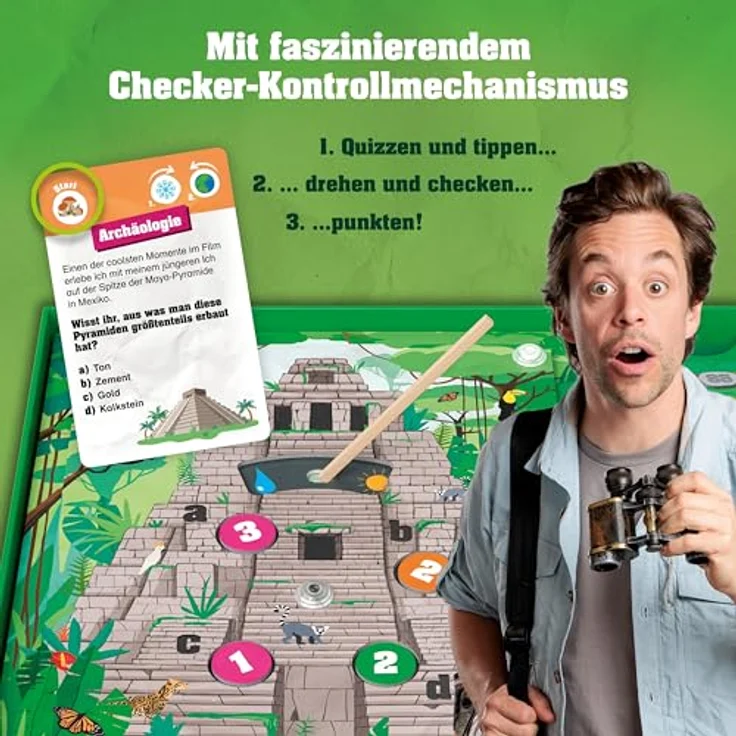 Ravensburger Checker Tobi - Das große Abenteuer-Quiz, Brettspiel mit 12 Checkerfragen und Mitmachchecks – Bild 5