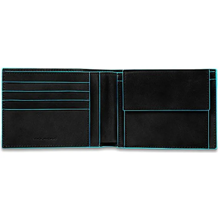 Piquadro Blue Square Münzbörse, 0.43 liters, Schwarz (Nero)