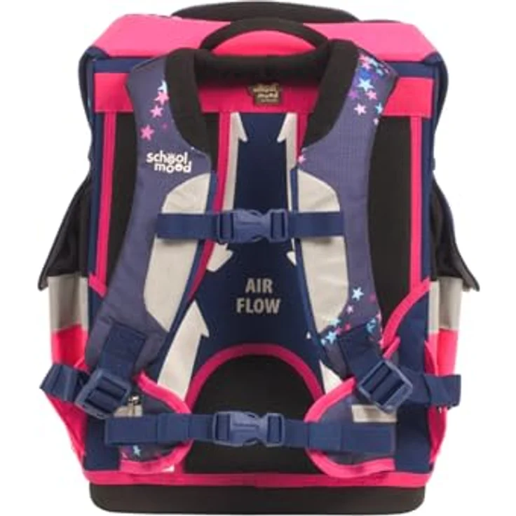 SCHOOL-MOOD Timeless Pro Schulranzenset 7-teilig 23,5L Stauraum, ergonomisches Easy Fit System für 1 m bis 1,50 m Körpergröße, standfest, wasserdichter Stoff mit Reflektoren (Mika Drache) – Bild 7