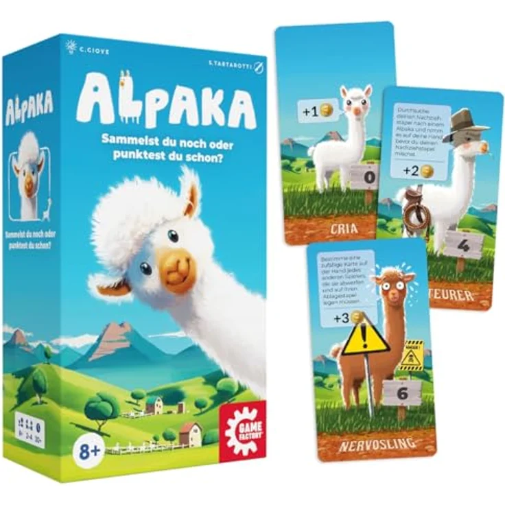 Carletto Deutschland Alpaka (d) Brettspiel, strategisches Kartenspiel zur Optimierung von Einkommen und Spezialfähigkeiten – Bild 2