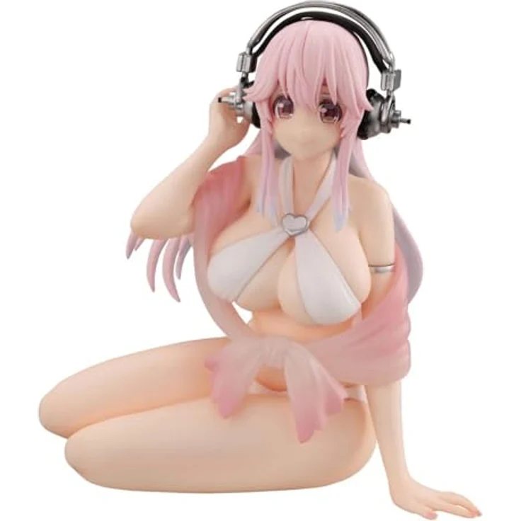 Furyu Super Sonico Noodle Stopper PVC Statue, Summer Memories Ver. 11 cm, detailreiche Sammelfigur – Bild 1