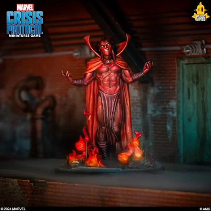 Atomic Mass Games Marvel Crisis Protocol: Mephisto Charakter Pack für Miniaturenspiel, überdimensionales Wesen mit manipulativen Fähigkeiten – Bild 5
