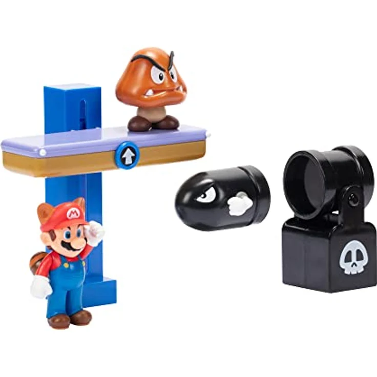 Jakks Pacific Super Mario Figuren Sammelfiguren Diorama Set, bewegliche Kunststofffiguren ab 3 Jahren – Bild 2