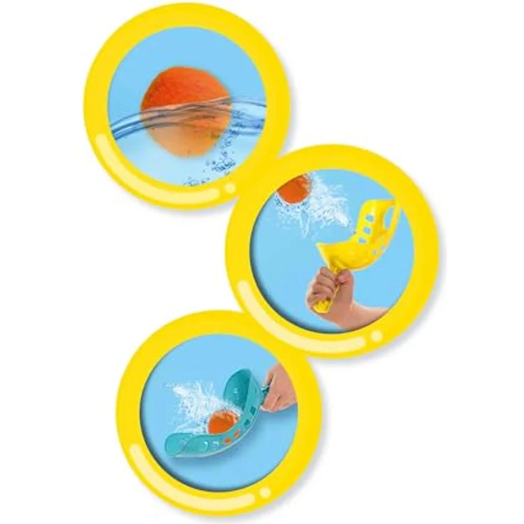 SES Creative Splash Wasserbälle Fangspiel, Wiederverwendbare Wasserball-Alternative mit 2 Wurf- und Fangkörben, Ideal für Garten und Pool, ab 3 Jahren – Bild 4