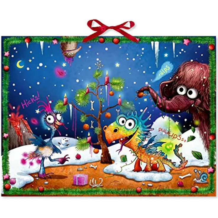 COPPENRATH DIE SPIEGELBURG Adventskalender Sound-Adventskalender Furzipups der Knatterdrache mit 12 witzigen Sounds und Türchenmotiven