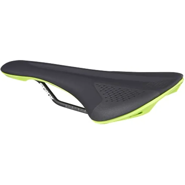 Spank Spike 160 Unisex – Erwachsene MTB Sattel (Black Green), Fahrradsitz für Herren Damen, Fahrradsattel, wasserdichter Sitz mit ergonomischem Zonenkonzept