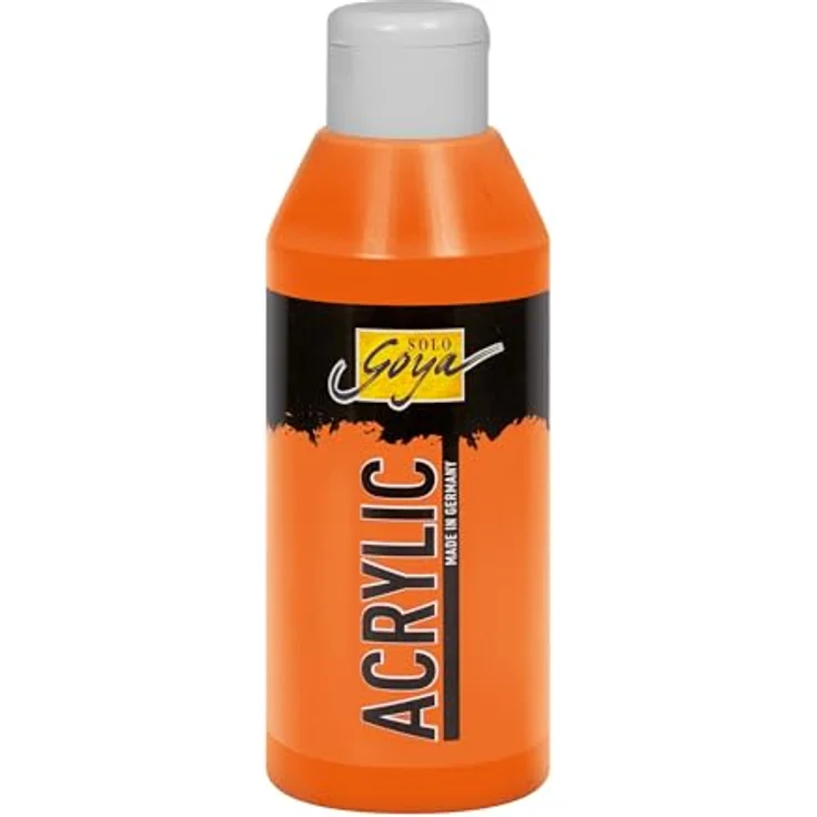 KREUL Solo Goya Acrylic echtorange, 250 ml Acrylfarbe in Studienqualität, schnell matt trocknend, gut deckend, wasserfest – Bild 1