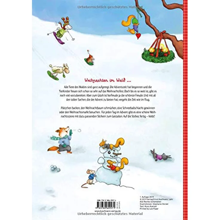 Sonstige Verlage Mein Sticker-Adventskalender, für Kinder ab 3 Jahren, über 300 Sticker und 24 Weihnachtsszenen – Bild 2