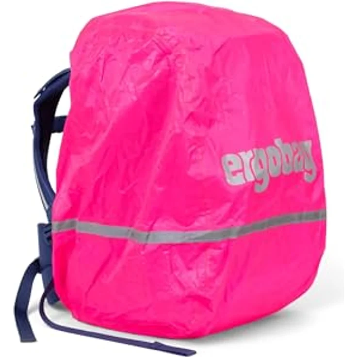 ergobag Schulranzen Regencape Pink/Silber, reflektiertes Material für alle Ergobag Schulranzen, 100 g – Bild 2