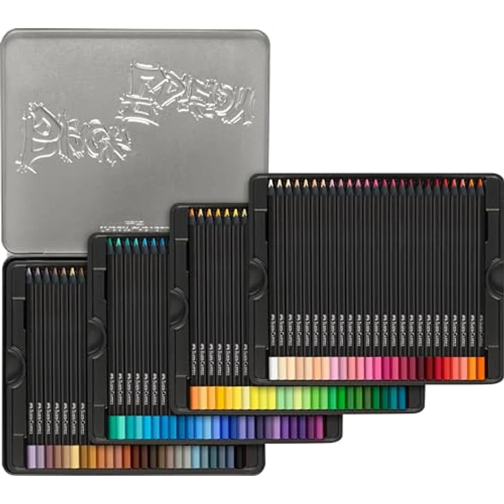 Faber-Castell 116490 - Buntstifte Black Edition, 100er Metalletui, bruchsicher, für Kinder und Erwachsene – Bild 2